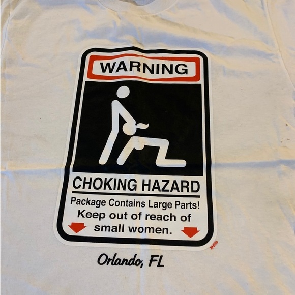 White Tee M Tee, Men's Funny T-Shirt, Innappropriate Language, Joke, Red Jokes - Picture 4 of 4